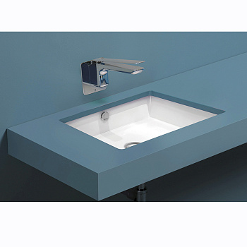 Раковина из сантехнического фаянса Simas S 60 bia 60х40 встраиваемая цвет белый